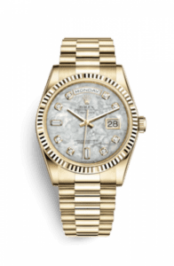 Rolex Day-Date 36 Yellow Gold Fluted / President / MOP 118238-0115