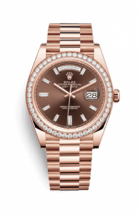Rolex Day-Date 40 Everose / Diamond / Chocolate - Diamond 228345rbr-0006