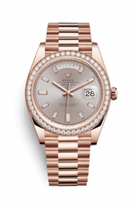 Rolex Day-Date 40 Everose / Diamond / Grey - Diamond 228345rbr-0007