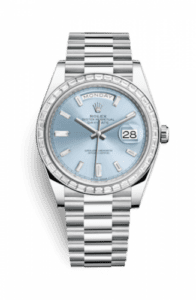 Rolex Day-Date 40 Platinum Baguette / Ice Blue Baguette 228396tbr-0002