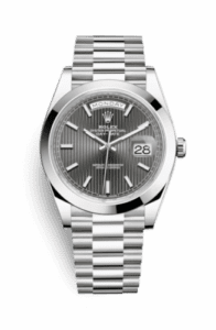 Rolex Day-Date 40 Platinum / Grey Tuxedo 228206-0011