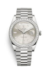 Rolex Day-Date 40 White Gold / Diamond / Silver Diamonds 228349rbr-0001