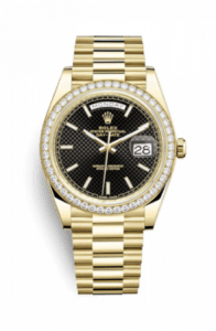 Rolex Day-Date 40 Yellow Gold / Diamond / Black 228348RBR-0004