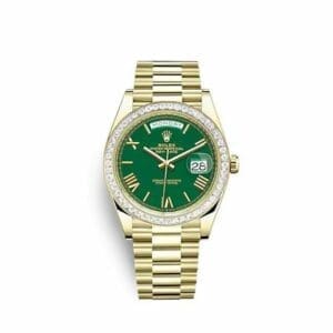 Rolex Day-Date 40 Yellow Gold - Diamond / Green - Roman 228398TBR-0039