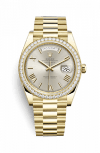 Rolex Day-Date 40 Yellow Gold / Diamond / Silver Roman 228348RBR-0007