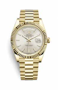 Rolex Day-Date 40 Yellow Gold / Silver Diagonal 228238-0008