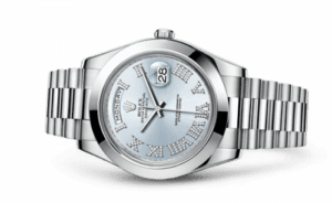 Rolex Day-Date II Platinum Diamond Romans 218206-0052