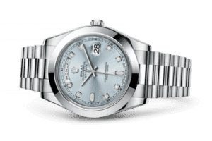 Rolex Day-Date II Platinum Silver Diamonds 218206-0009