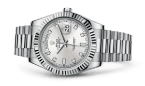 Rolex Day-Date II White Gold Silver Diamonds 218239-0006
