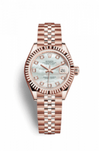 Rolex Lady-Datejust 28 Everose Fluted / Jubilee / MOP 279175-0018