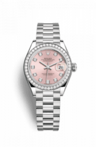 Rolex Lady-Datejust 28 Platinum Diamond / President / Pink Diamond 279136rbr-0005