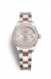 Rolex Lady-Datejust 28 Rolesor Rose Diamond / Oyster / Sundust Diamond 279381rbr-0020