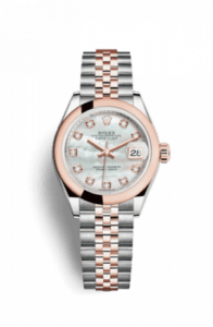 Rolex Lady-Datejust 28 Rolesor Rose Domed / Jubilee / MOP 279161-0013