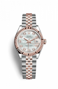 Rolex Lady-Datejust 28 Rolesor Rose Fluted / Jubilee / MOP 279171-0013