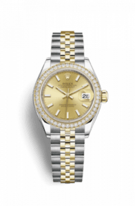 Rolex Lady-Datejust 28 Rolesor Yellow Diamond / Jubilee / Champagne 279383rbr-0001