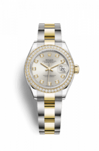 Rolex Lady-Datejust 28 Rolesor Yellow Diamond / Oyster / Silver Diamond 279383rbr-0008