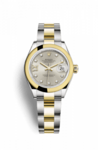 Rolex Lady-Datejust 28 Rolesor Yellow Domed / Oyster / Silver Diamond 279163-0004