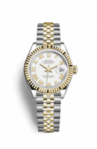 Rolex Lady-Datejust 28 Rolesor Yellow Fluted / Jubilee / White Roman 279173-0023