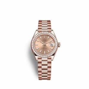 Rolex Lady-Datejust 28 Rose Gold / Diamond / Rose / President 279135RBR-0025