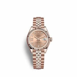 Rolex Lady-Datejust 28 Rose Gold / Fluted / Rose - Diamond / Jubilee 279175-0030