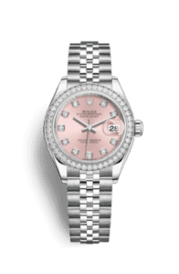 Rolex Lady-Datejust 28 Stainless Steel / Diamond / Pink - Diamond / Jubilee 279384rbr-0003
