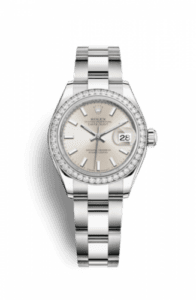 Rolex Lady-Datejust 28 Stainless Steel / Diamond / Silver / Oyster 279384rbr-0008