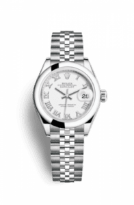 Rolex Lady-Datejust 28 Stainless Steel Domed / Jubilee / White Roman 279160-0015