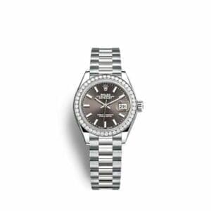 Rolex Lady-Datejust 28 White Gold - Diamond / President / Grey 279139RBR-0009