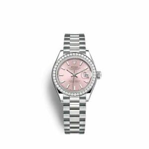 Rolex Lady-Datejust 28 White Gold - Diamond / President / Pink 279139RBR-0004