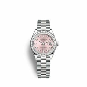 Rolex Lady-Datejust 28 White Gold - Diamond / President / Pink - Diamond 279139RBR-000