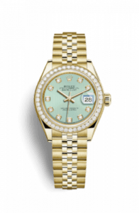 Rolex Lady-Datejust 28 Yellow Gold Diamond / Jubilee / Green Diamond 279138rbr-0026