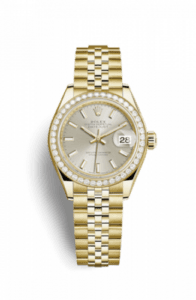 Rolex Lady-Datejust 28 Yellow Gold Diamond / Jubilee / Silver 279138rbr-0012
