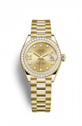 Rolex Lady-Datejust 28 Yellow Gold Diamond / President / Champagne Diamonds 279138rbr-0006
