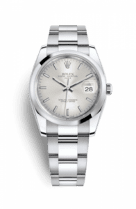 Rolex Oyster Perpetual Date 34 Stainless Steel Domed / Oyster / Silver 115200-0006