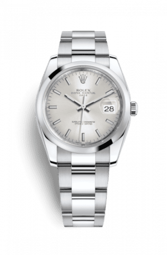 Rolex Oyster Perpetual Date 34 Stainless Steel Domed / Oyster / Silver 115200-0006