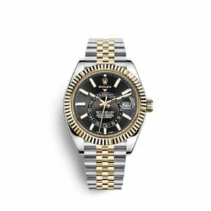 Rolex Sky-Dweller Stainless Steel / Yellow Gold / Black / Jubilee 326933-0005