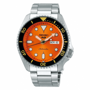 Seiko 5 Sports Sports Style Stainless Steel / Orange / Bracelet SRPD59K1