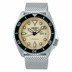 Seiko 5 Sports Suits Style Stainless Steel / Sand / Mesh SRPD67K1