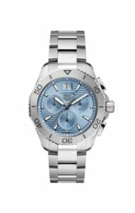 TAG Heuer Aquaracder Professional 200 Quartz Chronograph Big Date Stainless Steel / Ice Blue CBP1112.BA0627