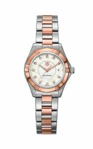 TAG Heuer Aquaracer 300M Quartz 27 Stainless Steel / Rose Gold / MOP - Diamond / Bracelet WAP1451.BD0837