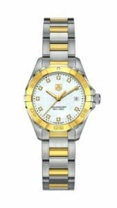 TAG Heuer Aquaracer 300M Quartz 27 Stainless Steel / Yellow Gold / MOP - Diamond / Bracelet WAY1451.BD0922