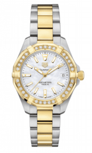 TAG Heuer Aquaracer 300M Quartz 32 Stainless Steel / Yellow Gold / Diamond / MOP / Bracelet WBD1321.BB0320