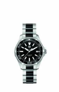 TAG Heuer Aquaracer 300M Quartz 35 Stainless Steel / Diamond / Black / Bracelet WAY131G.BA0913