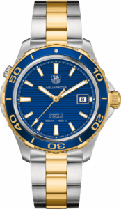 TAG Heuer Aquaracer 500M Calibre 5 41 Stainless Steel / Yellow Gold / Blue / Bracelet WAK2120.BB0835