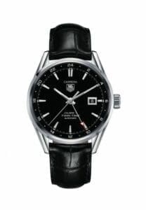 TAG Heuer Calibre 7 Twin Time Stainless Steel / Black / Alligator WAR2010.FC6266