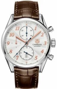 TAG Heuer Carrera Calibre 16 41 Heritage Stainless Steel / Silver / Alligator CAS2112.FC6291