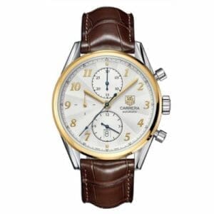 TAG Heuer Carrera Calibre 16 41 Heritage Stainless Steel / Yellow Gold / Silver / Alligator CAS2150.FC6291