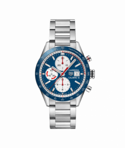 TAG Heuer Carrera Calibre 16 41 Stainless Steel / Blue Retro / Bracelet CV201AR.BA0715