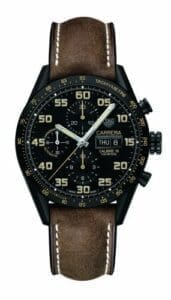 TAG Heuer Carrera Calibre 16 Day Date 43 Titanium PVD / Black / Calf CV2A84.FC6394