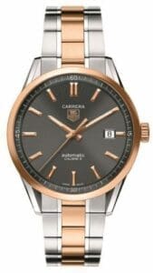 TAG Heuer Carrera Calibre 5 39 Stainless Steel / Rose Gold / Grey / Bracelet WV215F.BDO735